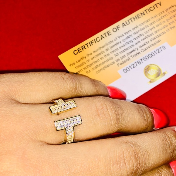 10k solid real gold custom made luxury designer ring, FREE APPRAISAL gift ring - Picture 7 of 7